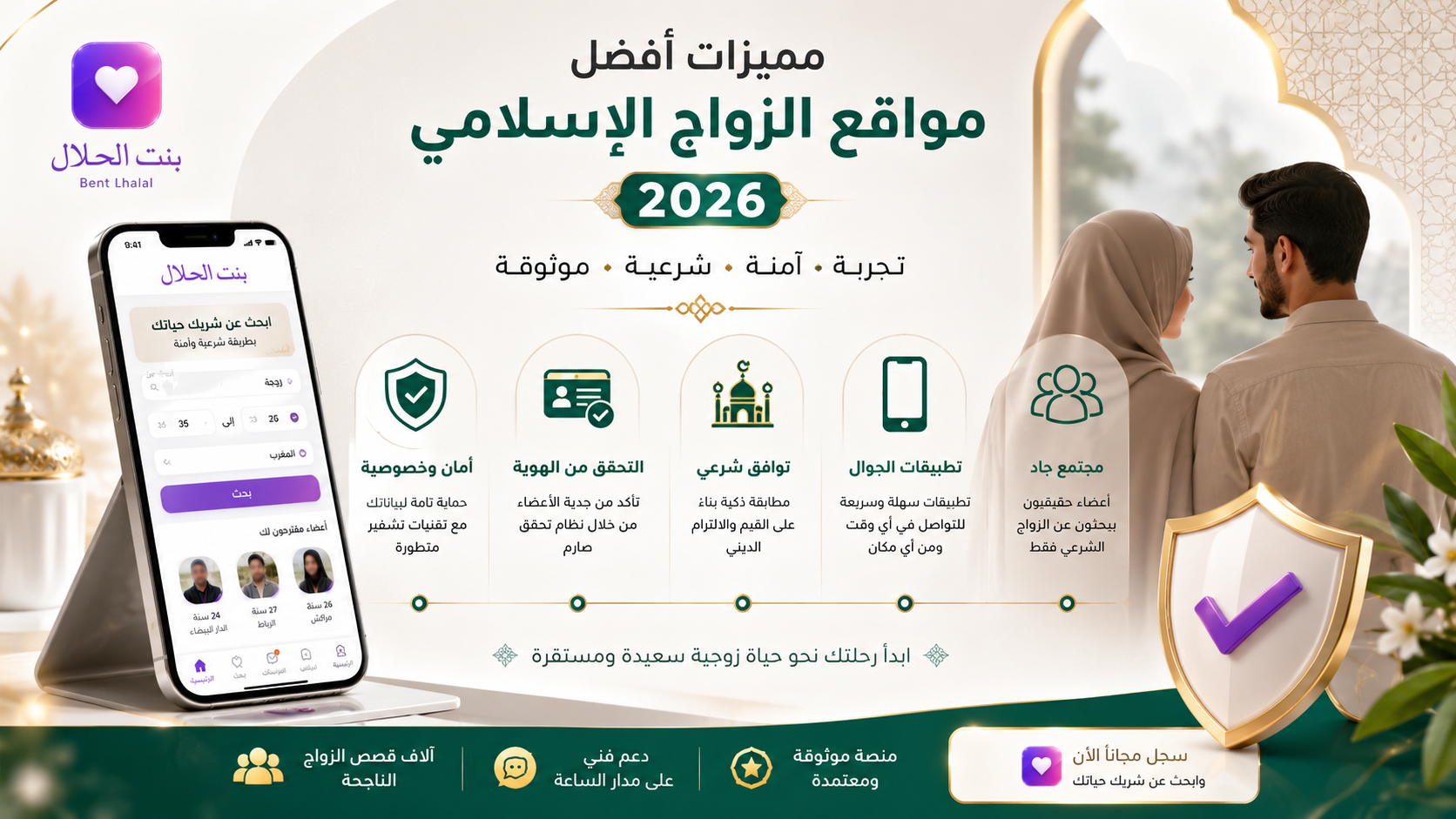أسئلة شائعة عن مواقع الزواج الإسلامي — دليل بنت الحلال